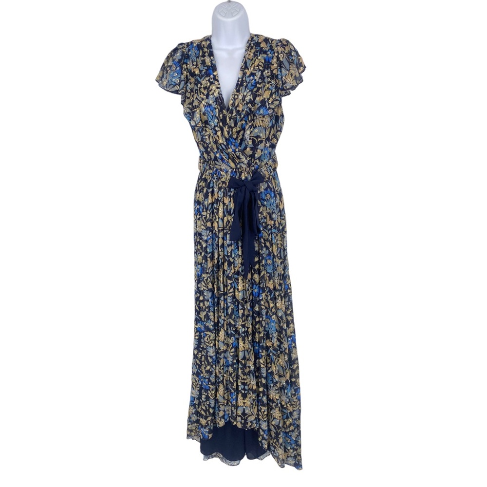 Monique Lhuillier Blue Bell garden short sleeve maxi. Perfect condition! - Picture 2 of 9